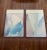 Two large abstract Peter Kitchell Lithographs. Beautiful watercolor pastels of varying shades of blue, pink and purple in...