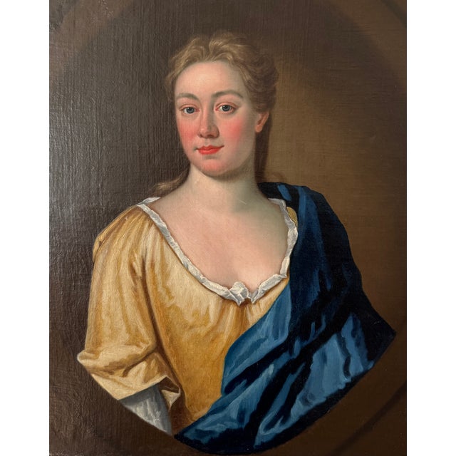 Portrait of a Lady of Quality, 1720-1750, Oil on Canvas For Sale - Image 8 of 11