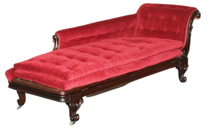 Antique William IV Hardwood Chesterfield Chaise Lounge, 1830