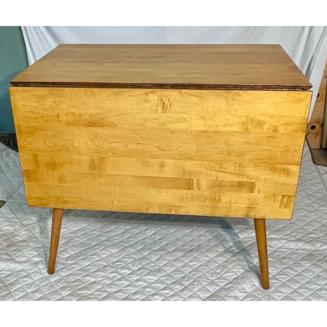 Mid-Century Modern 1950s Paul McCobb Planner Group Solid Maple Drop-Leaf Dining Table For Sale - Image 3 of 12