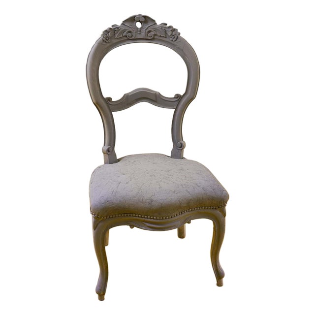 Vintage Wooden Chair, 1940s For Sale