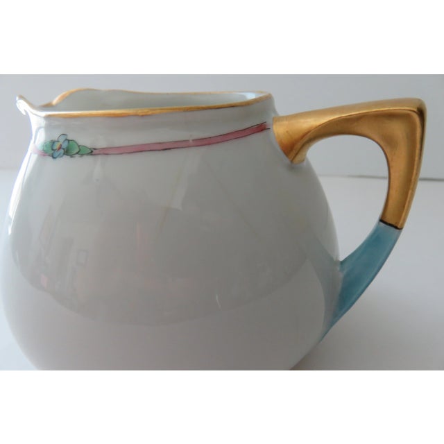Epiag Czechoslovakia Hand-Painted Gold Trimmed Creamers For Sale In Dallas - Image 6 of 7