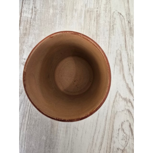 Vintage Folk Art Cuernavaca Mexican Folk Art Terracotta Botellón & Cup Set - 2 Pieces For Sale - Image 11 of 12
