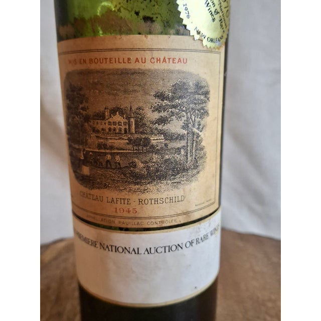 Vintage Empty 1945 Château Lafite-Rothschild Wine Bottle - 1976 Heublein Auction Provenance For Sale - Image 15 of 18