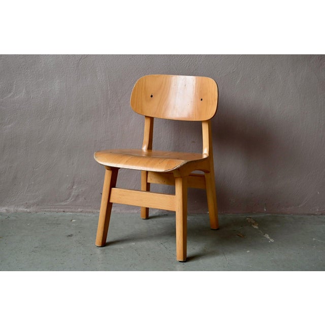 Vintage Children's Chair in Wood and Molded Plywood, 1970s For Sale - Image 6 of 14