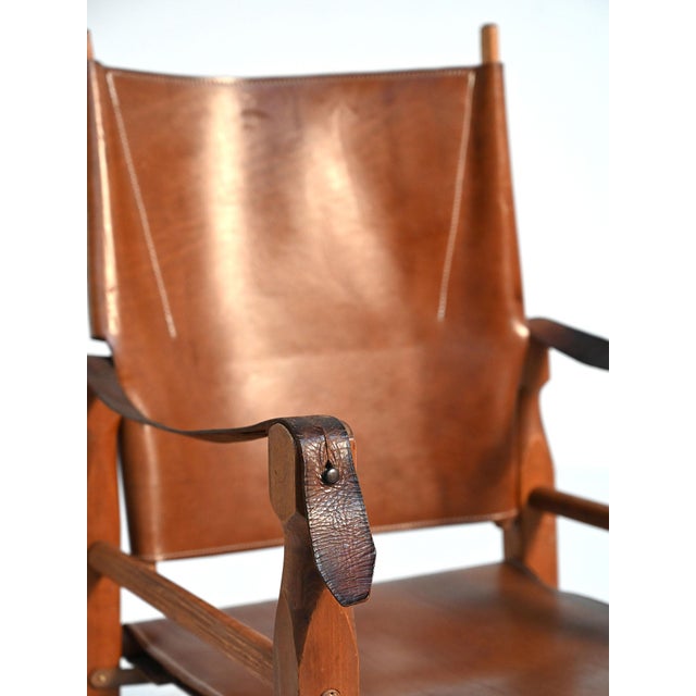 Brown Safari Chairs, 1950s, Set of 2 For Sale - Image 8 of 11