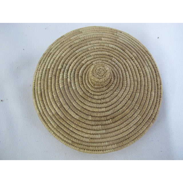 Alaskan Native Tlingit Coil Geometric Design Basket With Lid For Sale In Portland, OR - Image 6 of 9