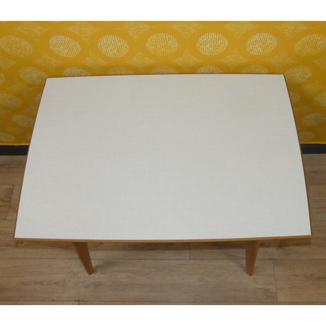 Tan Vintage Extendable Kitchen Table in Wood, 1950s For Sale - Image 8 of 11