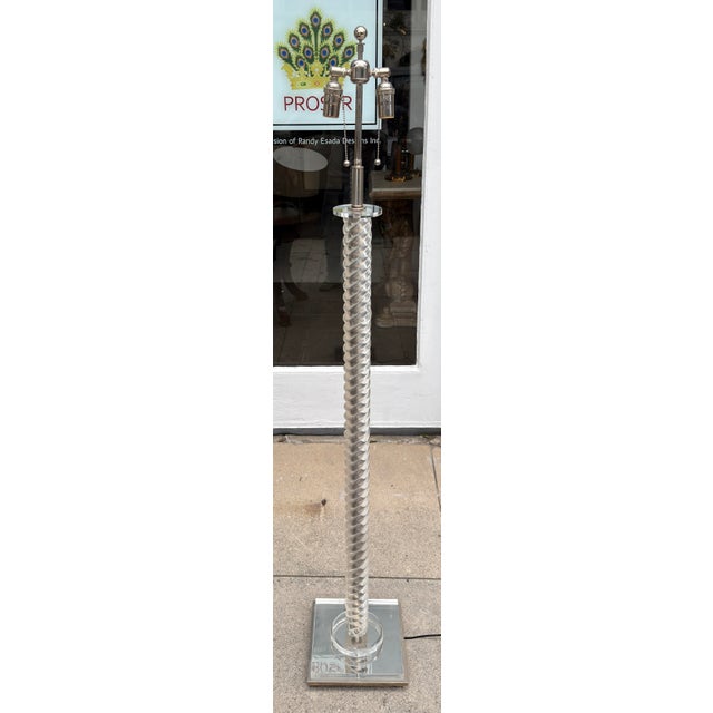 Mid-Century Modern Mid Century Modern Charles Hollis Jones Lucite Floor Lamp For Sale - Image 3 of 7