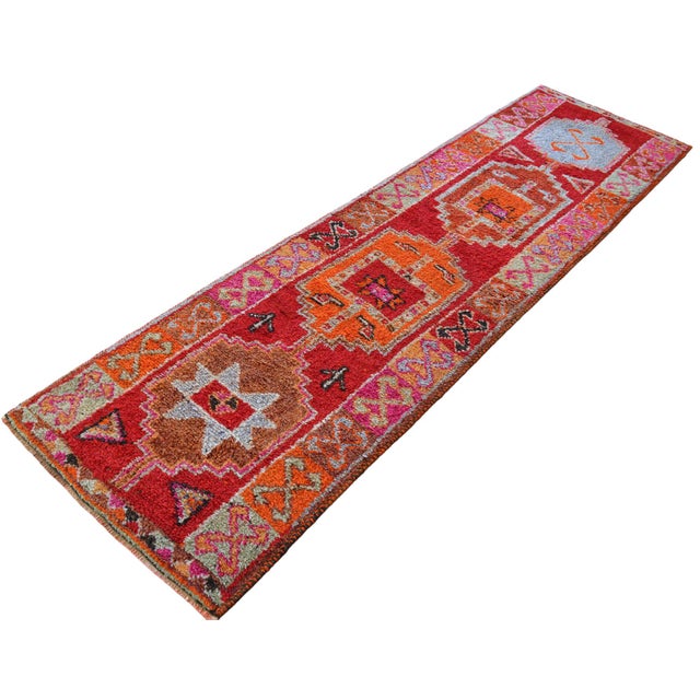 Hand-Knotted Turkish Kurdish Runner For Sale - Image 4 of 12