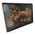 Large Vintage Chinoiserie Hand-Painted Metal Tray For Sale