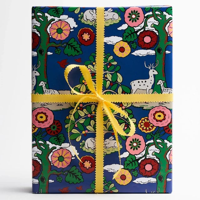 Lusciously thick, this wrapping paper creases and folds beautifully and is richly printed with Schumacher’s Fantasy Floral...