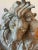 Large Pottery Sitting Lion Marked "Calif" 811. His eyes are glass or marble. I believe he is made from plaster of paris,...