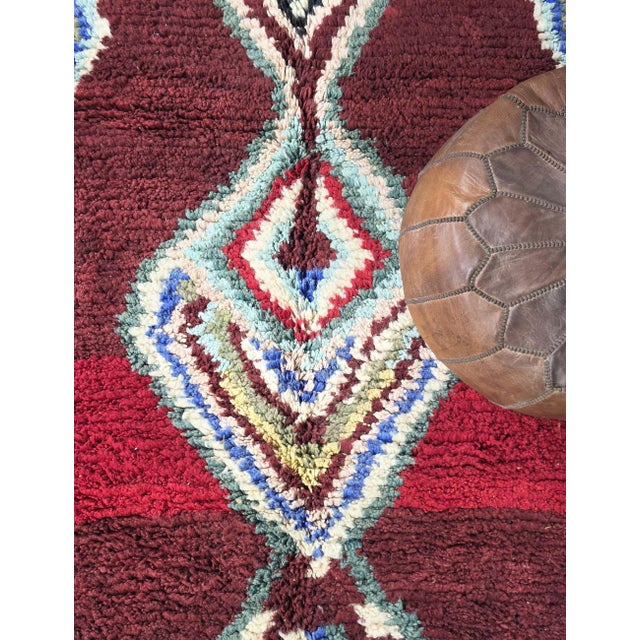 Red Red Handwoven Berber Wool Rug - 8.5 X 5.9 Ft For Sale - Image 8 of 8