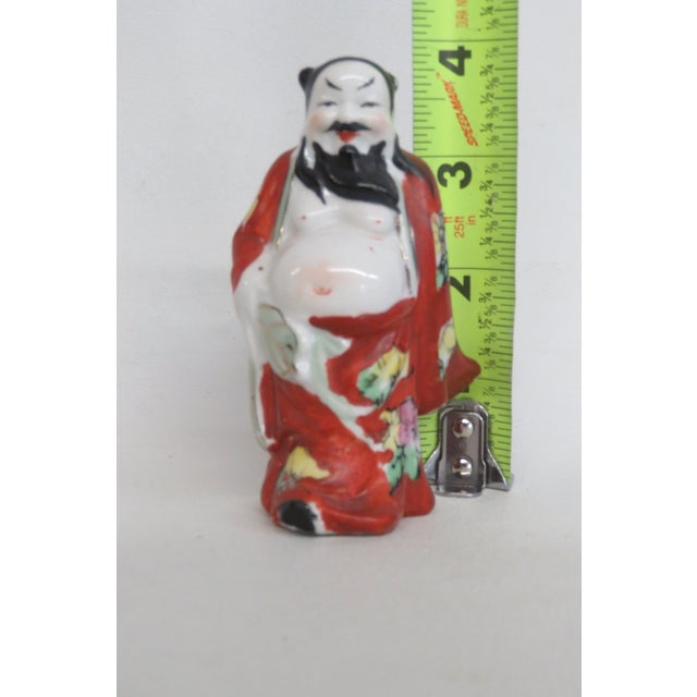 Porcelain Zhongli Quan Figurine Taoist Mythology Good Fortune Mid Century 4974b For Sale - Image 10 of 10