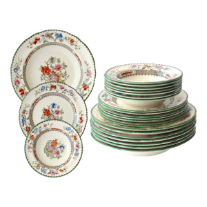 1940s Spode Soup, Salad & Dessert Set, Service for 7