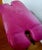 Handcrafted Moroccan Camel Saddle, Genuine Leather Cushion Stool / Pink For Sale In Orlando - Image 6 of 10
