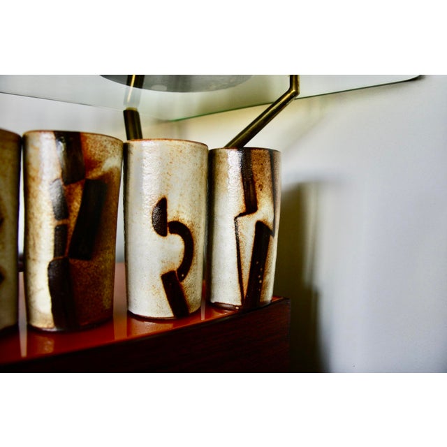 Rare series of roller vases by Alain Rufas, ceramist in Vallauris, France, La Colombe I have official proof of...