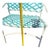 Mid 20th Century Vintage Tropitone Turquoise and White Woven Strap Patio Chairs and Ottomans — Set of 4 For Sale - Image 5 of 12