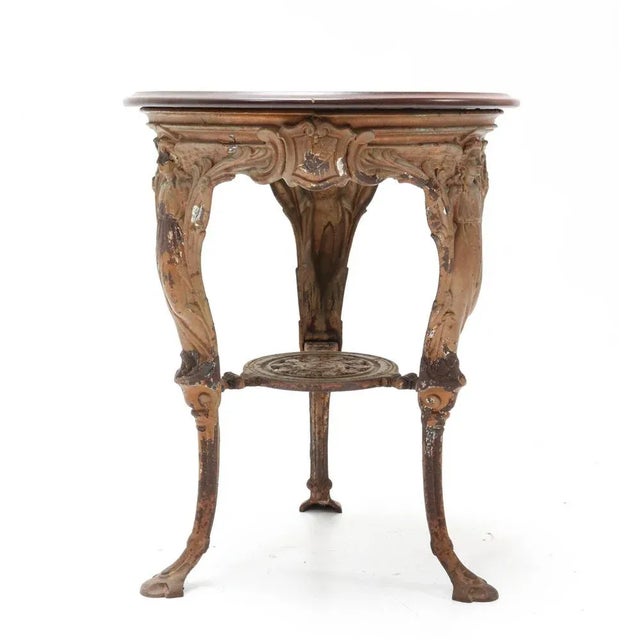 Victory Cast Iron Pub Table with Padouk Top, 1900s For Sale - Image 5 of 11