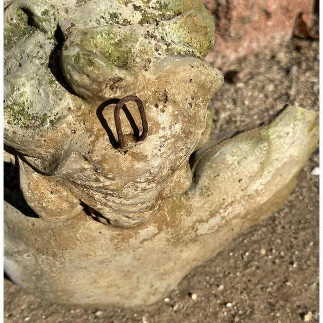 Cast Stone Cherub Angel Head With Wings Garden Ornament Wall Hanging For Sale In San Diego - Image 6 of 7