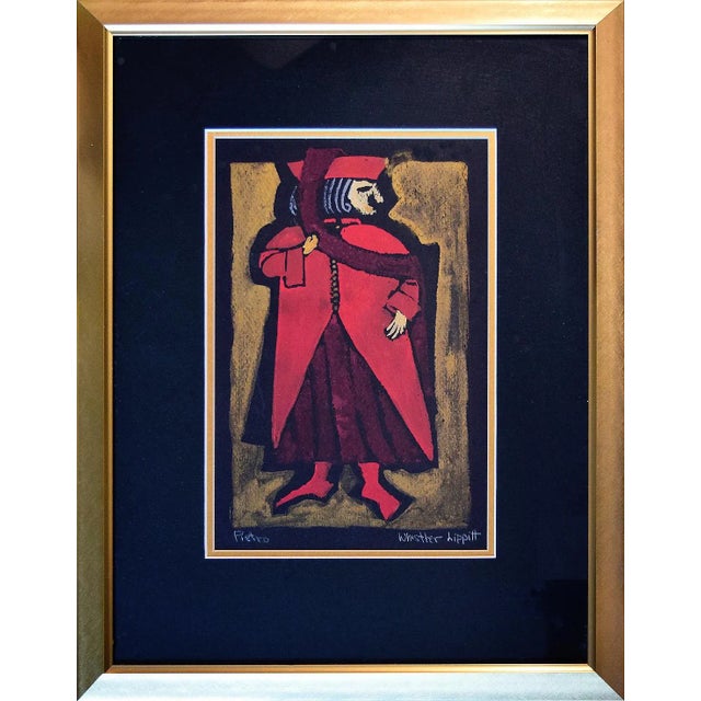 These are a collection of four original paintings on paper. The paintings are beautifully framed in custom brushed gold...