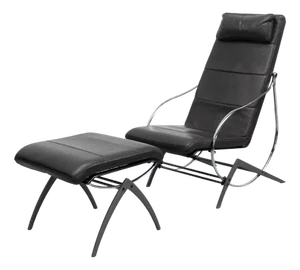 Set of Smirne Chaise Longue and Ottoman by Gianfranco Gualtierotti for Zanotta, 1980s