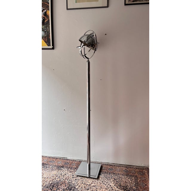 Vintage Space age Chrome Floor Lamp by Peter Bliss, 1980s For Sale - Image 11 of 11