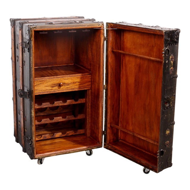 Vintage Steamer Trunk Wine Bar Chairish