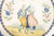 Henriot Quimper 19th Century French Faience Quimper Dancing Couple Pie Crust Plate Footed Dish For Sale - Image 4 of 10