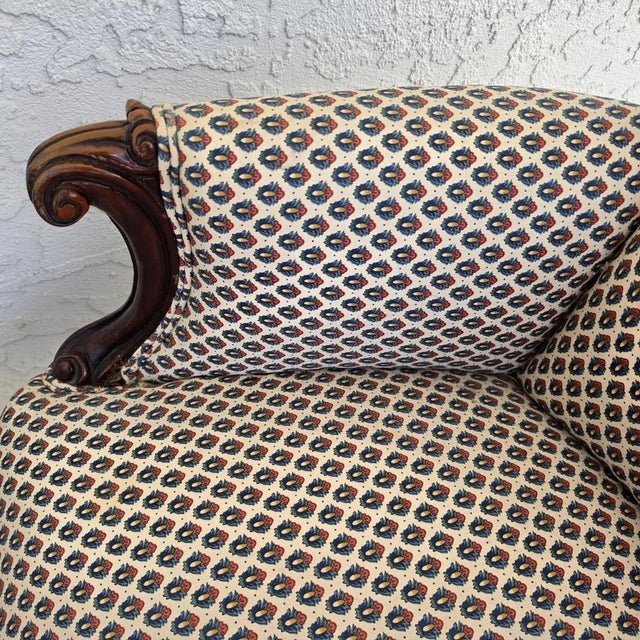 Pair of Antique French Provincial Louis XV Walnut Bergere Armchairs For Sale - Image 16 of 18