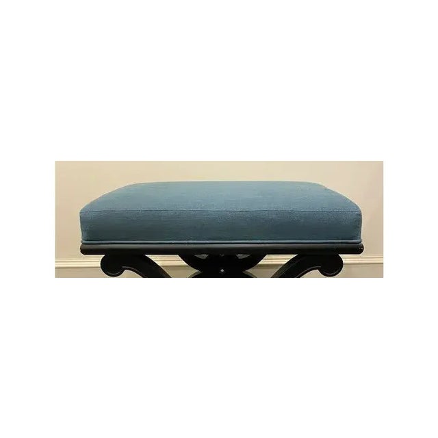 Vintage Ethan Allen X-Bench Ottomans – Set of Two Pair of Mid-Century Modern Ethan Allen X-Bench Ottomans, featuring sleek...