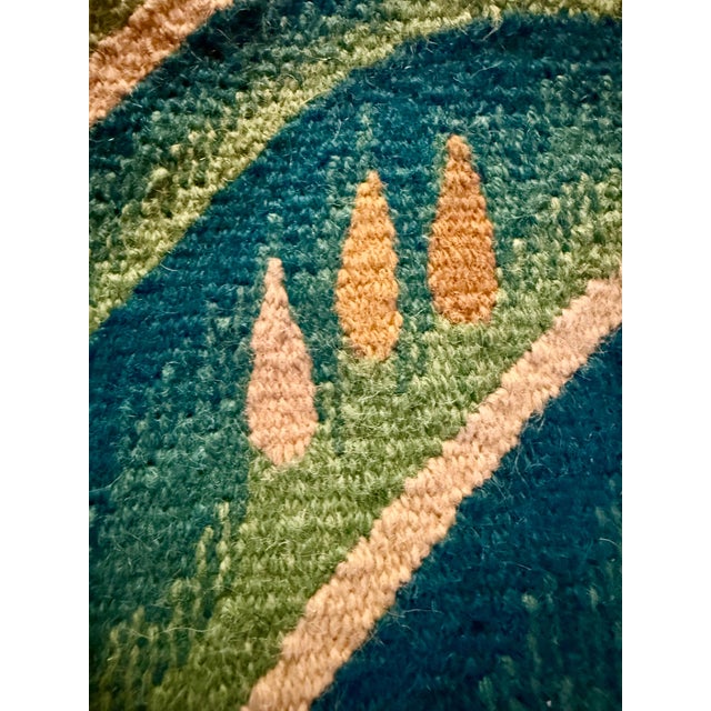 Hand Woven Wool Tapestry Feminist Textile Art Wall Hanging Judy Chicago Homage, c.1970's For Sale - Image 11 of 11