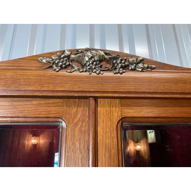 Art Deco Two Body Sideboard in Oak For Sale - Image 4 of 8