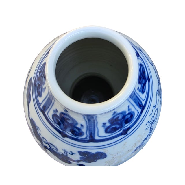 Late 20th Century Chinese Blue & White Double Gourd Porcelain Vase For Sale - Image 5 of 10