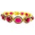 2020s Bochic “Capri” Vintage Natural Ruby & Diamond Bracelet Set In 18K & Silver For Sale - Image 5 of 7