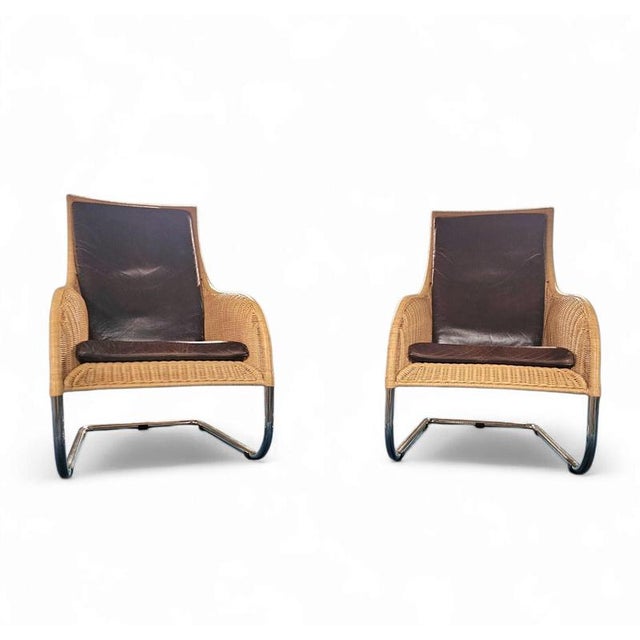 Rattan Lounge Chairs, 1990s, Set of 2 For Sale - Image 3 of 15