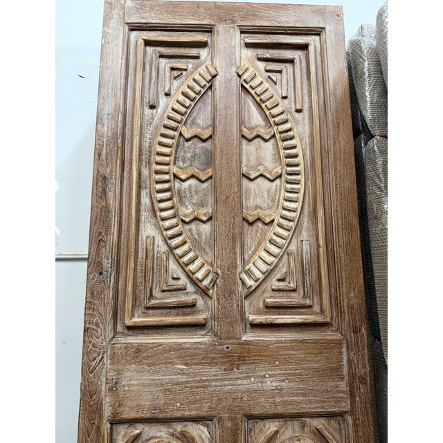 Antique Hand-Carved Entry Double Doors for Interior or Exterior Use 80x30 For Sale In Orlando - Image 6 of 7