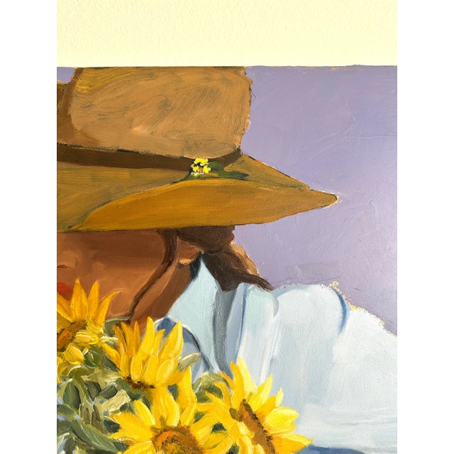 Textile "Sundown" Modern Original Oil Painting, by Jennifer Hohlfelder For Sale - Image 7 of 10