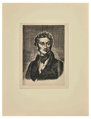Charles Nodier, Etching by Constant Le Breton, Early 20th Century