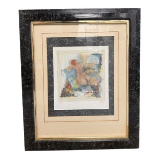 Albert Poleg Signed Limited Edition "Study of Nude" Offset Lithograph For Sale