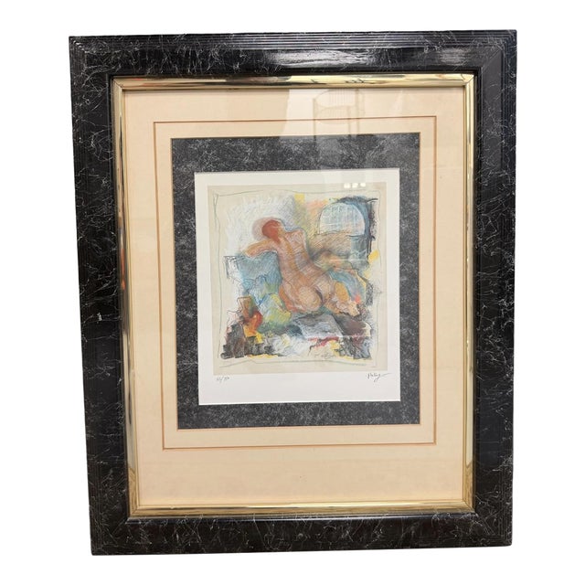 Albert Poleg Signed Limited Edition "Study of Nude" Offset Lithograph For Sale