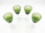 Green Cut-to-Clear Crystal Glasses with Ubique Geometric and Floral Etching, 1960s, Set of 4, in Flawless conditions....