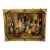 Rococo-Style Salon Scene Painting – Elegant Social Gathering With Ornate Gold Leaf Frame For Sale