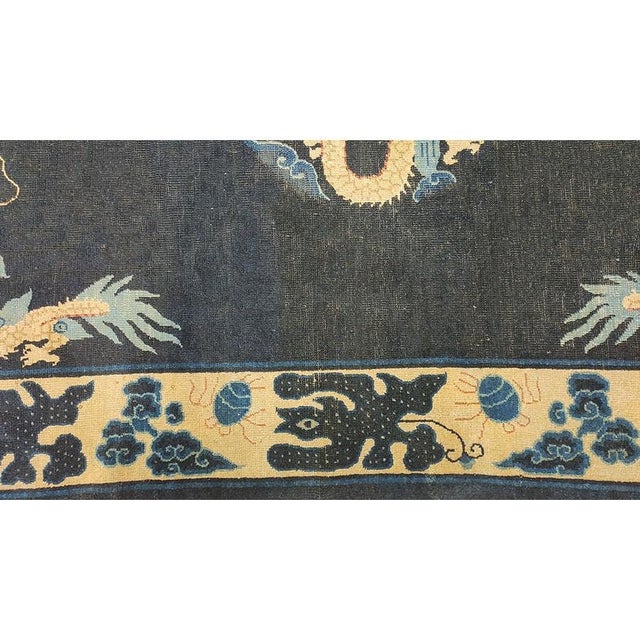 Late 19th Century Chinese Ningxia Dragon Carpet