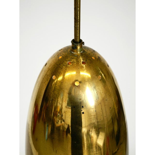 Gold Mid-Century Modern Brass Height-Adjustable Pendant Lamp, 1950s For Sale - Image 8 of 18