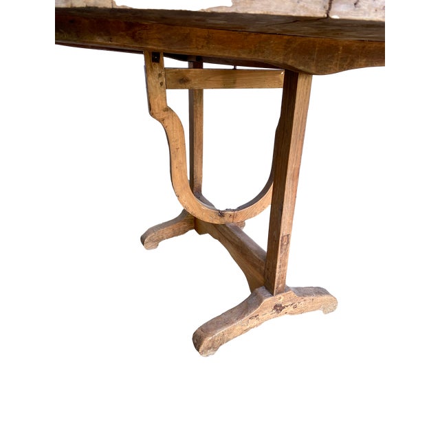 French Bleached Oak Wine Tasting Table For Sale - Image 10 of 12