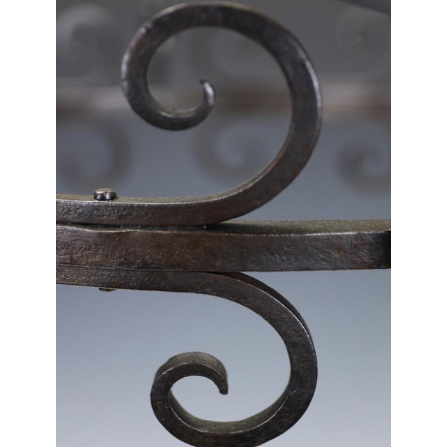 19th Century Gothic Revival Hand-Forged Wrought Iron Corona Chandelier, 1880 For Sale - Image 10 of 18
