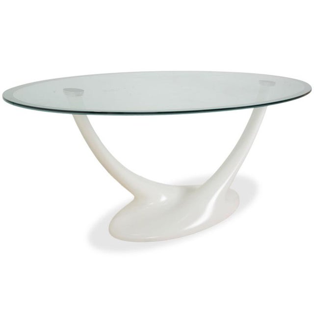 Glass Dining Table with White Base from Cattelan Italia For Sale - Image 11 of 11