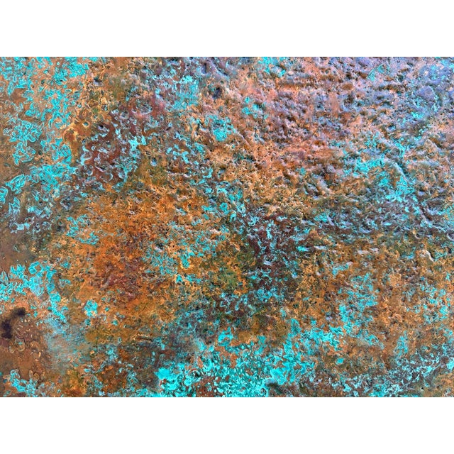 Textured Copper Wall Art With Green & Brown Patina by Jeremy Maronpot For Sale - Image 4 of 13